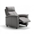 Gepolsterter Relaxsessel, mit Lederbezug, Farbe: grau