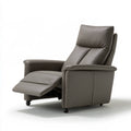 Gepolsterter Relaxsessel, mit Lederbezug, Farbe: grau