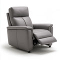Gepolsterter Relaxsessel, mit Lederbezug, Farbe: grau