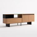 Modernes Sideboard, mit klarer Formgebung, Farbe: grau