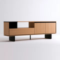 Modernes Sideboard, mit klarer Formgebung, Farbe: grau